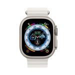 Apple Watch Ultra GPS + Cellular, 49mm Titanium Case with White Ocean Band (pažeista pakuotė)