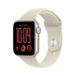 Apple Watch SE 3 GPS 40mm Starlight Aluminium Case with Sand Sport Band - M/L