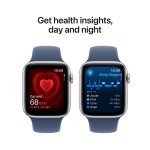 Apple Watch SE GPS + Cellular 40mm Silver Aluminium Case with Denim Sport Band - S/M
