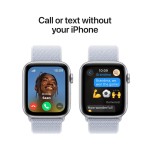 Apple Watch SE GPS + Cellular 40mm Silver Aluminium Case with Blue Cloud Sport Loop