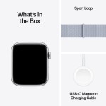 Apple Watch SE GPS + Cellular 40mm Silver Aluminium Case with Blue Cloud Sport Loop