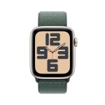 Apple Watch SE GPS + Cellular 40mm Starlight Aluminium Case with Lake Green Sport Loop