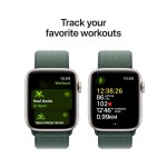 Apple Watch SE GPS + Cellular 40mm Starlight Aluminium Case with Lake Green Sport Loop