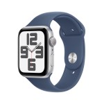 Apple Watch SE 2 GPS 44mm Silver Aluminium Case with Denim Sport Band - M/L