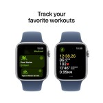 Apple Watch SE 2 GPS 44mm Silver Aluminium Case with Denim Sport Band - M/L