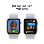 Apple Watch SE GPS 44mm Silver Aluminium Case with Blue Cloud Sport Loop