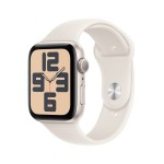 Apple Watch SE 2 GPS 44mm Starlight Aluminium Case with Starlight Sport Band - M/L