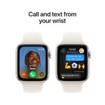 Apple Watch SE 2 GPS 44mm Starlight Aluminium Case with Starlight Sport Band - M/L
