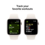 Apple Watch SE 2 GPS 44mm Starlight Aluminium Case with Starlight Sport Band - M/L