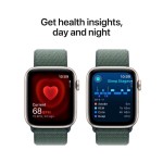 Apple Watch SE GPS 44mm Starlight Aluminium Case with Lake Green Sport Loop