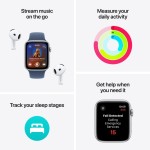 Apple Watch SE 2 GPS + Cellular 44mm Midnight Aluminium Case with Midnight Sport Band - M/L