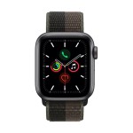 Apple Watch SE GPS + Cellular, 40mm Space Grey Aluminium Case with Tornado/Grey Sport Loop