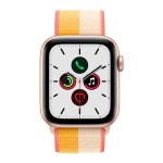 Apple Watch SE GPS + Cellular, 44mm Gold Aluminium Case with Maize/White Sport Loop (2020)