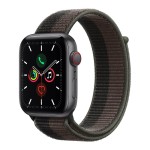 Apple Watch SE GPS + Cellular, 44mm Space Grey Aluminium Case with Tornado/Grey Sport Loop