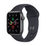 Apple Watch SE GPS, 40mm Space Grey Aluminium Case with Midnight Sport Band