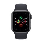 Apple Watch SE GPS, 40mm Space Grey Aluminium Case with Midnight Sport Band