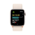 Apple Watch SE GPS + Cellular 44mm Starlight Aluminium Case with Starlight Sport Loop
