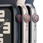 Apple Watch SE GPS + Cellular 40mm Silver Aluminium Case with Storm Blue Sport Band - S/M 