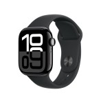 Apple Watch Series 10 GPS + Cellular 42mm Jet Black Aluminium Case with Black Sport Band - S/M (išpakuotas)