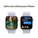 Apple Watch Series 10 GPS + Cellular 42mm Silver Aluminium Case with Blue Cloud Sport Loop