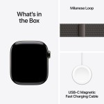 Apple Watch Series 10 GPS + Cellular 42mm Slate Titanium Case with Slate Milanese Loop