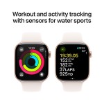 Apple Watch Series 10 GPS 46mm Rose Gold Aluminium Case with Light Blush Sport Band - M/L