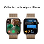 Apple Watch Series 10 GPS + Cellular 46mm Gold Titanium Case with Gold Milanese Loop - M/L