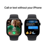 Apple Watch Series 10 GPS + Cellular 46mm Jet Black Aluminium Case with Black Sport Band - M/L