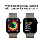 Apple Watch Series 10 GPS + Cellular 46mm Natural Titanium Case with Natural Milanese Loop - M/L