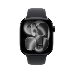 Apple Watch Series 11 GPS 42mm Jet Black Aluminium Case with Black Sport Band - S/M