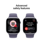 Apple Watch Series 11 GPS 42mm Silver Aluminium Case with Purple Fog Sport Band - S/M