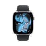 Apple Watch Series 11 GPS 46mm Space Grey Aluminium Case with Black Sport Band - S/M