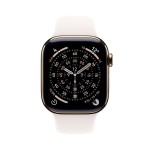 Apple Watch Series 11 GPS + Cellular 42mm Gold Titanium Case with Light Blush Sport Band - S/M