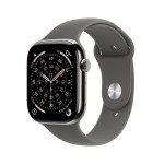 Apple Watch Series 11 GPS + Cellular 42mm Natural Titanium Case with Stone Grey Sport Band - S/M