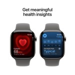 Apple Watch Series 11 GPS + Cellular 42mm Natural Titanium Case with Stone Grey Sport Band - M/L