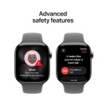 Apple Watch Series 11 GPS + Cellular 46mm Natural Titanium Case with Stone Grey Sport Band - S/M