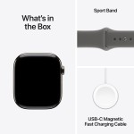 Apple Watch Series 11 GPS + Cellular 42mm Natural Titanium Case with Stone Grey Sport Band - M/L