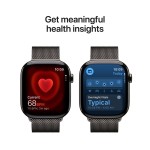 Apple Watch Series 11 GPS + Cellular 46mm Slate Titanium Case with Slate Milanese Loop - S/M