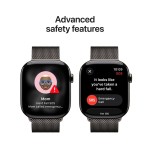 Apple Watch Series 11 GPS + Cellular 46mm Slate Titanium Case with Slate Milanese Loop - S/M