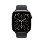 Apple Watch Series 11 GPS + Cellular 46mm Slate Titanium Case with Black Sport Band - S/M