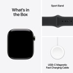 Apple Watch Series 11 GPS + Cellular 46mm Slate Titanium Case with Black Sport Band - M/L