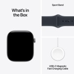 Apple Watch Series 12 GPS 42mm Space Grey Aluminium Case with Navy Blue Sport Band - S/M