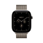 Apple Watch Series 12 GPS + Cellular 46mm Natural Titanium Case with Natural Milanese Loop - S/M