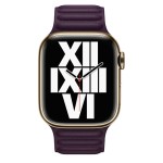 45mm Dark Cherry Leather Link - S/M