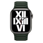 45mm Sequoia Green Leather Link - M/L