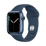 Apple Watch Series 7 GPS, 41mm Blue Aluminium Case with Abyss Blue Sport Band