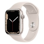 Apple Watch Series 7 GPS, 45mm Starlight Aluminium Case with Starlight Sport Band