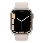 Apple Watch Series 7 GPS, 45mm Starlight Aluminium Case with Starlight Sport Band