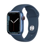 Apple Watch Series 7 GPS + Cellular, 41mm Blue Aluminium Case with Abyss Blue Sport Band