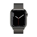 Apple Watch Series 7 GPS + Cellular, 41mm Graphite Stainless Steel Case with Graphite Milanese Loop